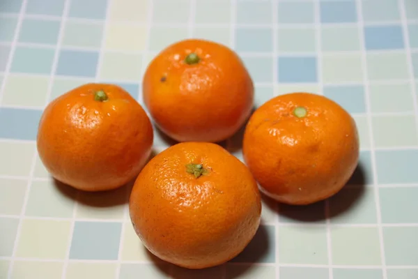 Buah Segar Dan Segar Tangerines Stok Foto