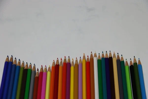Lápices Colores Bonitos Con Varios Colores — Foto de Stock