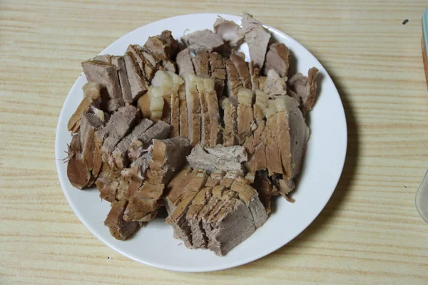 Heerlijk Gekookt Vlees Gekookt Varkensvlees — Stockfoto