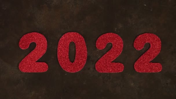 Figuras 2022 2022 Ano Novo Natal — Vídeo de Stock