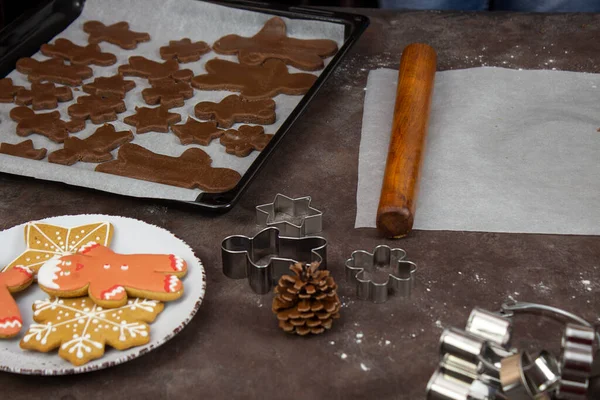 Pão Gengibre Natal Delicioso Pão Gengibre Caseiro — Fotografia de Stock