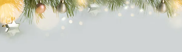 Noel arkaplanı köknar ağaçları. Noel kartı. Noel arkaplanı. Pankart. Boşluğu kopyala