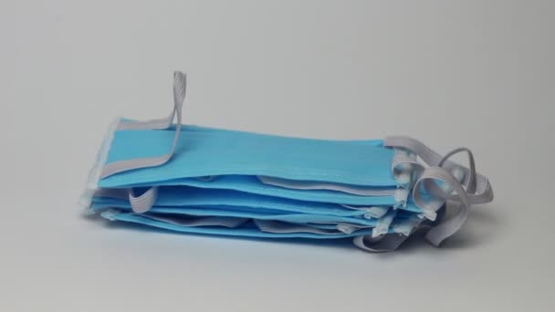 Maschere Protettive Sono Eco Bag Guanti Sterili Protezione Covid — Video Stock