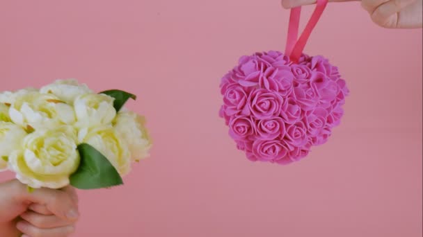 Šťastného Valentýna Valentýnský Návrh Pozadí Valentýnské Pozadí Valentine Design Banner — Stock video