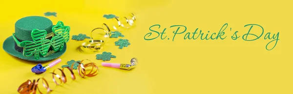 Los Objetos Del Día San Patricio Concepto Fiesta Día San — Foto de Stock