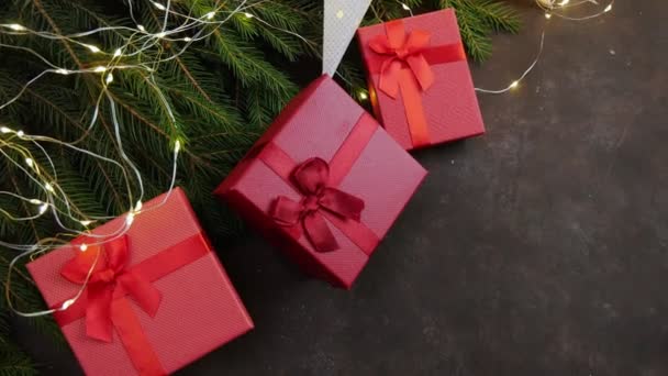Christmas Tree Decorations Gifts — Vídeo de stock