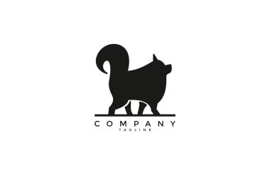 Ronin Samuray Logosu Tasarım Vektörü İllüstrasyonu