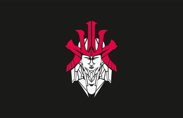 Ronin Samurai Logo Design Vector Illusztráció — Stock Fotó