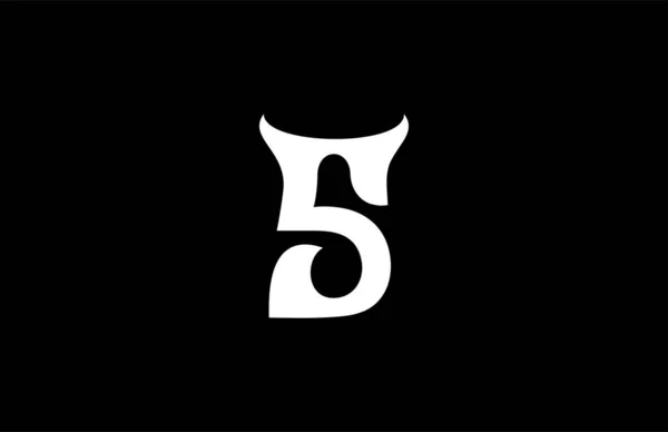 Número Bull Logo Design Vector — Fotografia de Stock