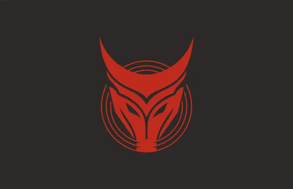 Logo Cabeza Dragón Rojo —  Fotos de Stock