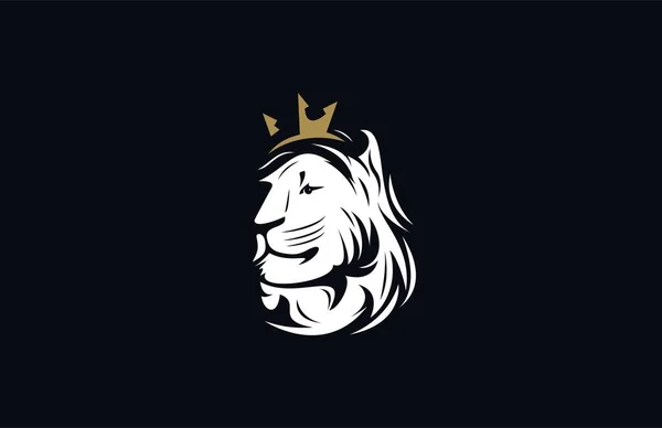 Лев Король Мінімалістичний Ілюстративний Логотип — стокове фото