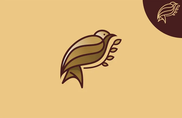 Entzückende Süße Vogel Logo — Stockfoto