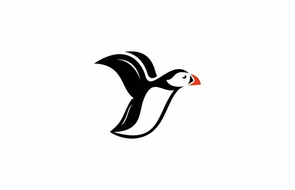 Atlantic Puffin Minimalist Logo — Stock Photo, Image