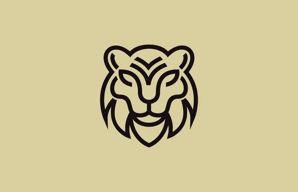 Bengal Tiger Head Outline Logo — Stockfoto