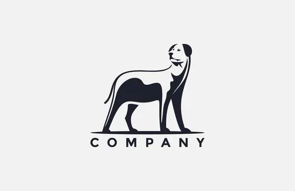 Dog Minimalist Illustrative Logo — Stock Photo, Image