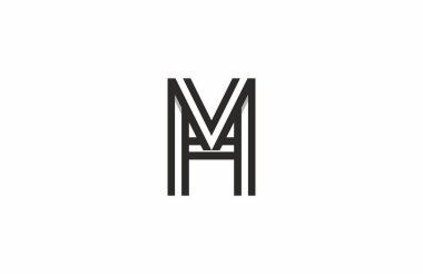 Doğrusal Harf MH veya HM Logosu