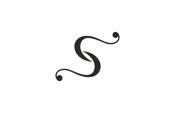 Lettre Calligraphie Élégante Logo Minimal — Image vectorielle