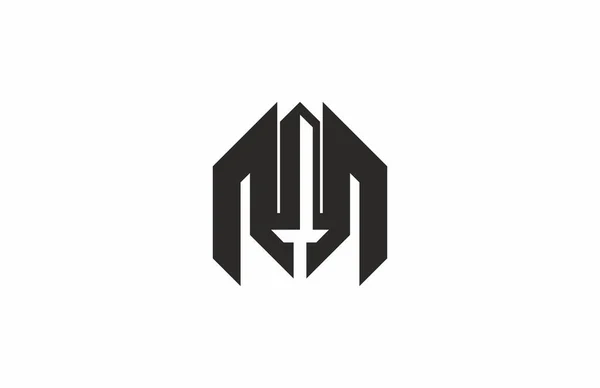 Letra Abstrata Sword Logo — Vetor de Stock