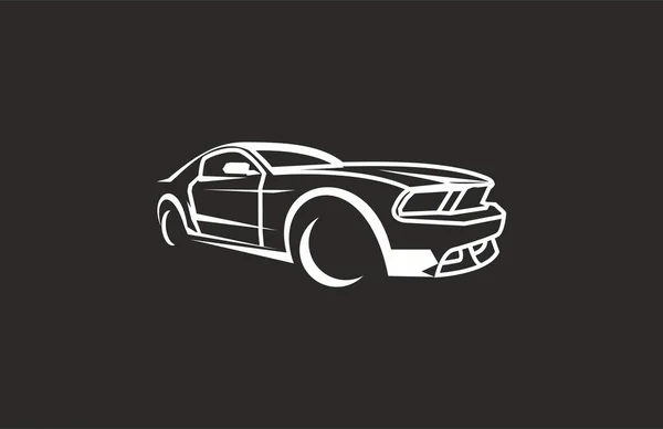 Stiliserad Sport Bil Vektor Illustration — Stock vektor
