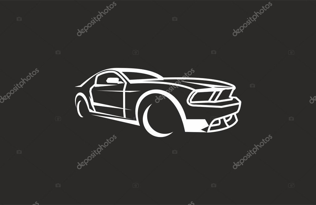 Stylized Sport Car Vector Illustration