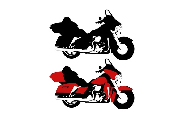 Motorbike Minimalist Illustrative Vector — Stock Vector