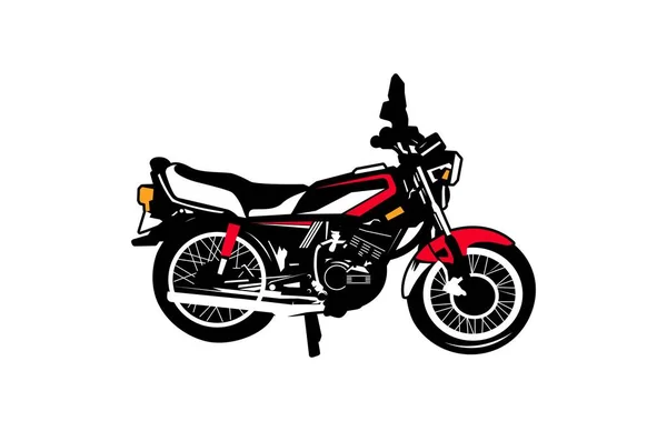 Colored Classic Japanese Motorcycles Vector Illustrative — Stock Vector