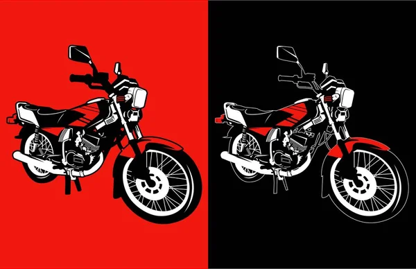 Clásico Japonés Motos Vector Ilustrativo — Vector de stock