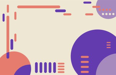 Soyut Doodle Yuvarlak Çember Moda Arkaplan Pop Sanat Vektörü