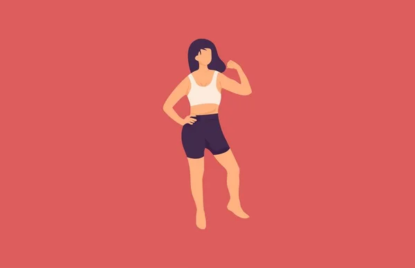 Body Goal Woman Gym Vector Illustration — Stock Vector
