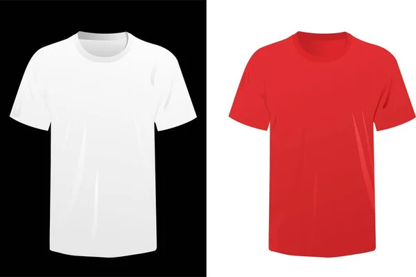 Shirt Realistische Vektor Attrappe Präsentation — Stockvektor