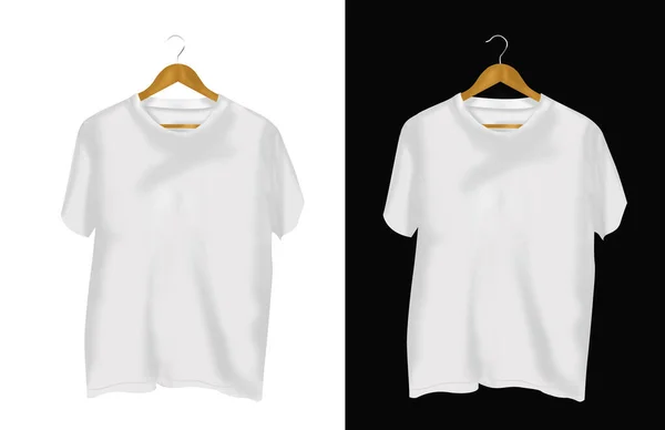 Realistic White Shirt Hanger Mockup Template — Stockfoto