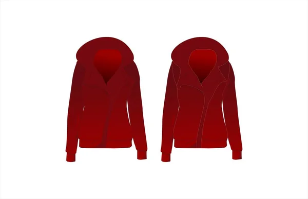 Fashionable Jacket Woman Vector Design — Stockvector
