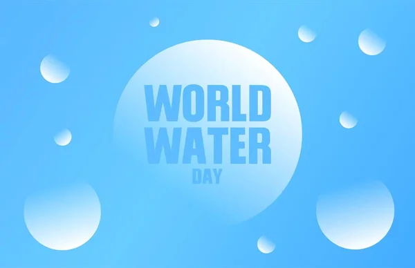 Modern Minimalist World Water Day Vector Background — 스톡 벡터