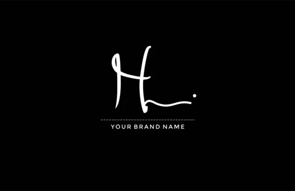 Signature Minimaliste Lettrage Initial Logo Design — Image vectorielle