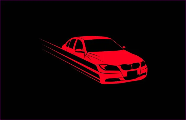 Conception Voiture Rouge Rapide Conception Vecteur Automobile — Image vectorielle