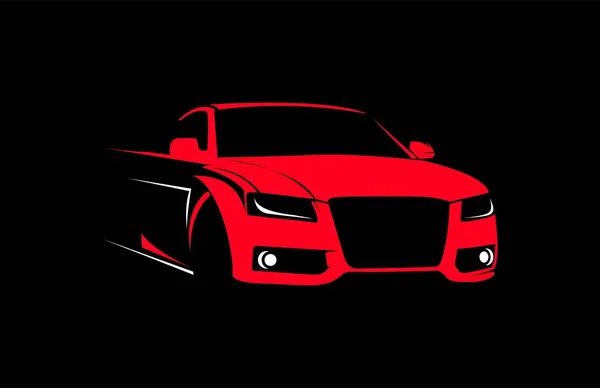 Disegno Rosso Dell Automobile Velocità Progettazione Vettoriale Dell Automobile — Vettoriale Stock