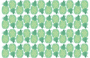 Desen Vektörü Ananas Sanatsal Arkaplanı