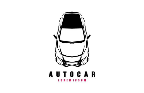 Vector Illustrative Modern Car Top View — Vetor de Stock