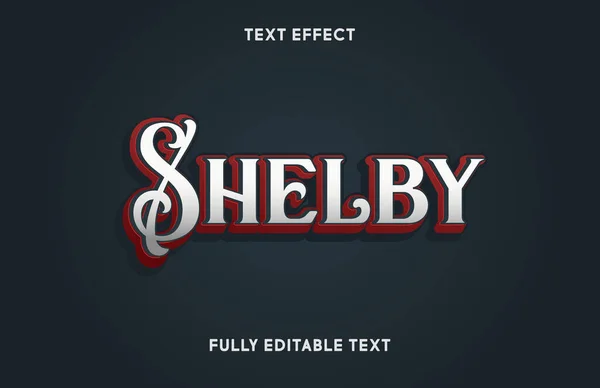 Shelby Vintage Text Effect Design — Stockový vektor