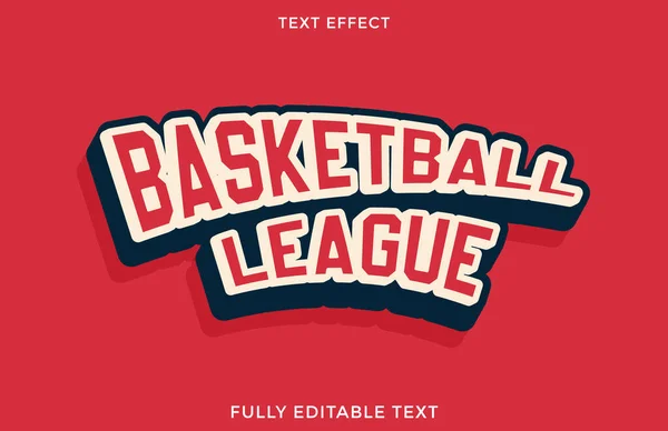 Design Textového Efektu Basketbalové Ligy — Stockový vektor