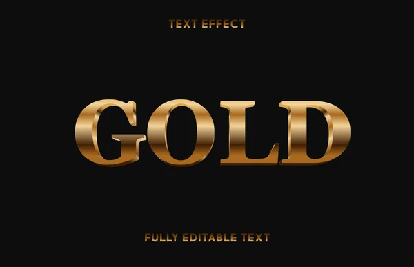 Elegante Ouro Ouro Texto Efeito Design —  Vetores de Stock
