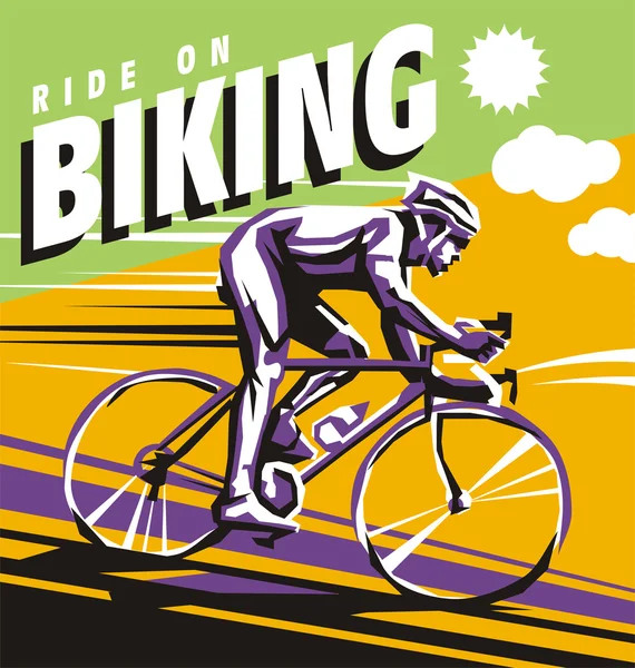 Їзда на велосипеді Стокова Ілюстрація