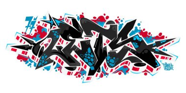 İzole edilmiş Soyut Şehir Graffiti Sokak Sanat Sözcüğü Harf Vektörü Resimlerine İzin Veriyor