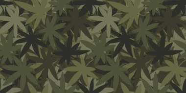 Esrarlı Haki Doku Kamuflajı Kusursuz Kalıpsız Arkaplan Vektör İllüstrasyon Sanatı