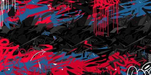 Dunkel Abstrakt Hip Hop Street Art Graffiti Stil Urbane Kalligraphie Vektor Illustration Hintergrundkunst — Stockvektor