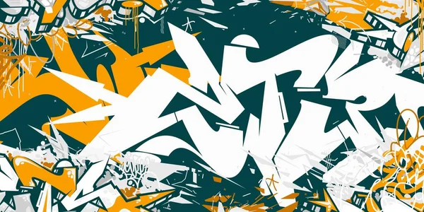 Soyut Hip Hop Street Sanat Grafitisi Şehir Kaligrafi Vektör Resimleri Arkaplanı