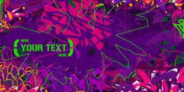 Soyut Hip Hop Street Sanat Grafitisi Şehir Kaligrafi Vektör Resimleri Arkaplanı