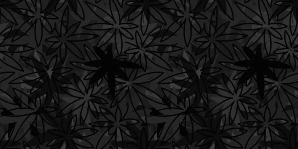 Esrar Yapraklı Karanlık Kusursuz Vektör Çizim Arkaplanı