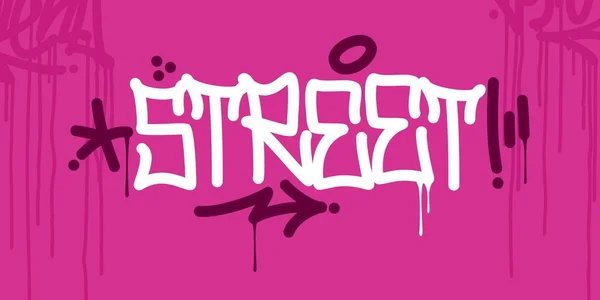 Abstrato Simples Hip Hop Mão Escrita Urbana Rua Arte Graffiti —  Vetores de Stock