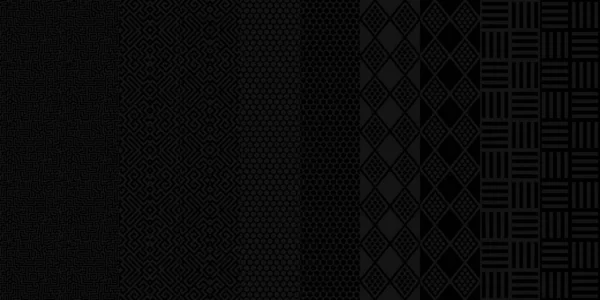 Abstract Dark Black Flat Seamless Vector Illustration Background — Stock Vector